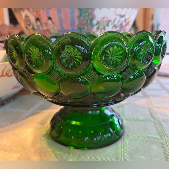 Kemple Glass Company Other - Vintage Kemple Glass Company “Moon & Stars Pedestal Bowl